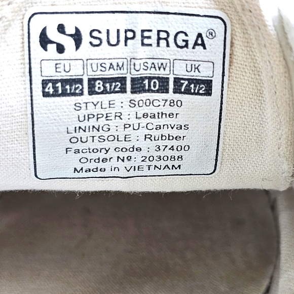 Superga white leather sneakers. Unisex. - Picture 6 of 6